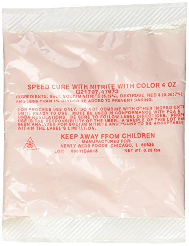 Speed Cure. Also Known As Pink Salt or Sodium Nitrite. 4 Oz. Bag